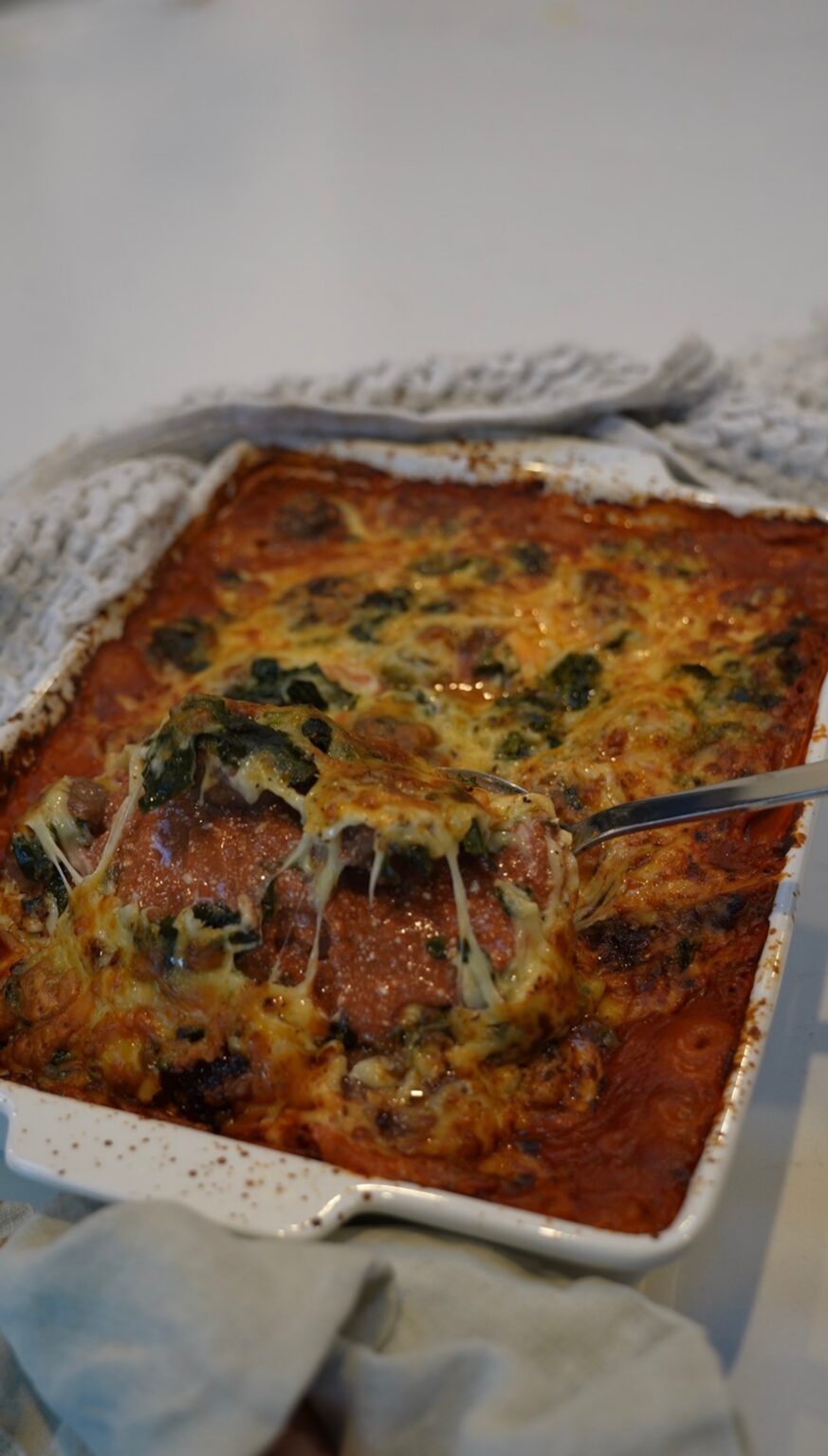 Easy Meatball Lasagne Bake