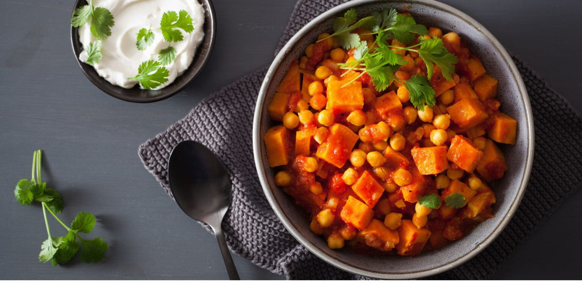 Sweet potato and chickpea curry