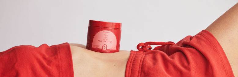 Gu & Skin Rejuvenation tub on a stomacht