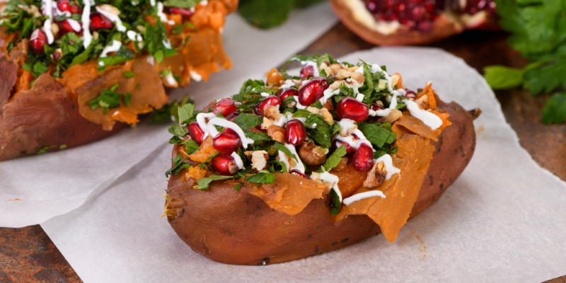 Winter Recipe Sweet Potato with Pomegranate